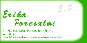 erika porcsalmi business card